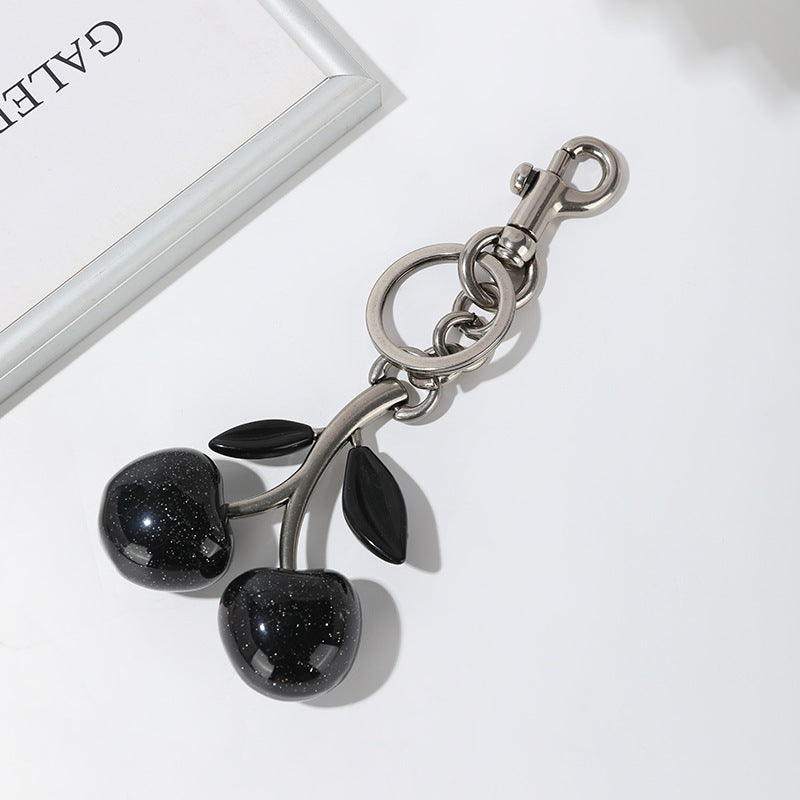 Cherry Bag Pendant Keychain – Exquisite Metal Car & Bag Charm